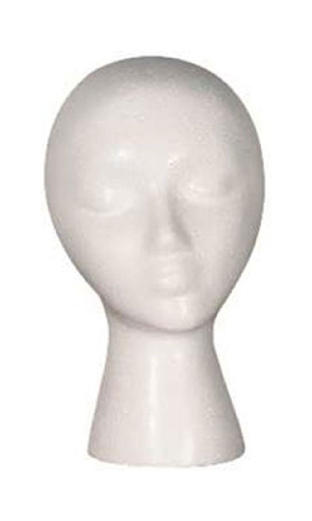 Female White Styrofoam Mannequin Head - 11 1/2 Height - Beauty Supply  Standard - Set of 3